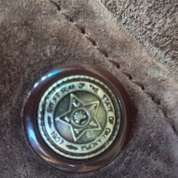 VTG GLOBAL IDENTITY G-III Suede Leather Vest Brown Sz 4X - Picture 5 of 14